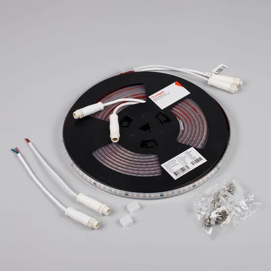 Фото #2 товара Светодиодная лента герметичная SPI-PS-A120-12mm 24V Warm2700-PX6-BPT (11 W/m, IP67, 2835, 5m) (Arlight, бегущий огонь)