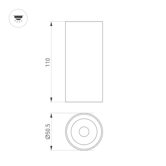 Фото #4 товара Светильник SP-GABI-SURFACE-R50-9W Warm3000 (BK, 36 deg, 230V) (Arlight, IP40 Металл, 5 лет)