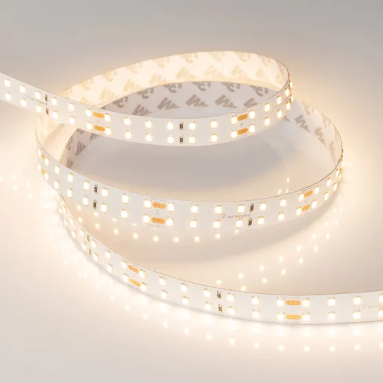 Фото #4 товара Светодиодная лента RT 2-5000 24V Warm3000 2x2 (2835, 980 LED, LUX) (Arlight, 20 Вт/м, IP20)