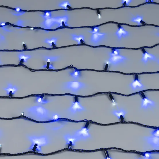 Фото #3 товара Светодиодная гирлянда ARD-STRING-CLASSIC-10000-BLACK-100LED-FLASH BLUE (230V, 7W) (Ardecoled, IP65, 1 год)