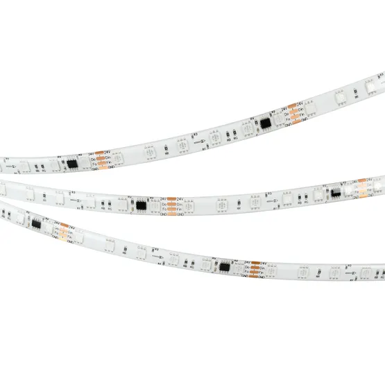 Фото #3 товара Светодиодная лента герметичная SPI-SE-B60-10mm 24V RGB-PX6-BPT (12 W/m, IP65, 5060, 5m) (Arlight, бегущий огонь)
