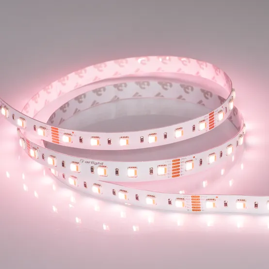 Фото #4 товара Светодиодная лента RT-B60-12mm 24V RGBW-MIX-5-in-1 (20 W/m, IP20, 5060, 5m) (Arlight, RGB-CCT, RGB-MIX, RGB-White MIX)