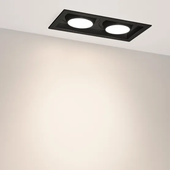 Фото #4 товара Светильник MS-VORTEX-BUILT-S250x140-2x30W Day4000 (BK-BK, 50 deg, 230V) (Arlight, IP20 Металл, 5 лет)