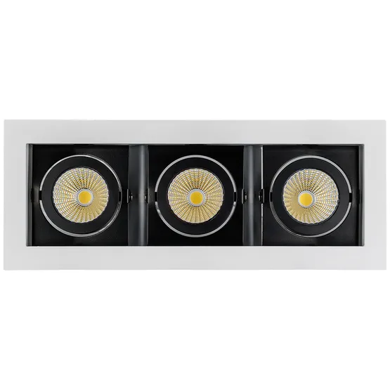 Фото #3 товара Светильник CL-KARDAN-S260x102-3x9W Warm (WH-BK, 38 deg) (Arlight, IP20 Металл, 3 года)