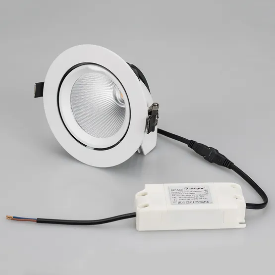 Фото #3 товара Светильник LTD-EXPLORER-R130-20W White6000 (WH, 38 deg) (Arlight, IP20 Металл, 3 года)