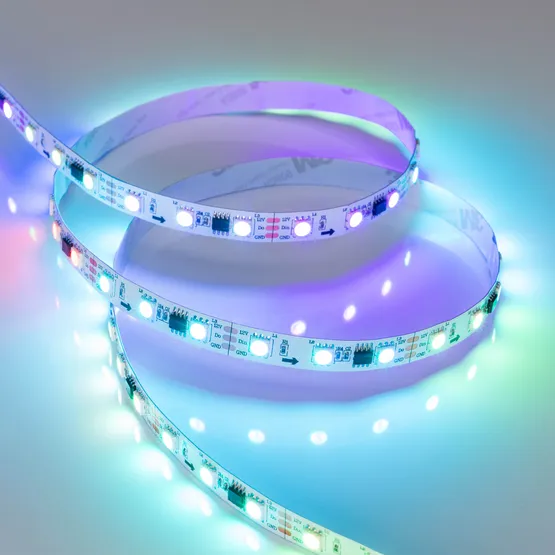 Фото #5 товара Светодиодная лента SPI-B60-10mm 12V RGB-PX3 (14.4 W/m, IP20, 5060, 5m) (Arlight, Открытый, IP20)