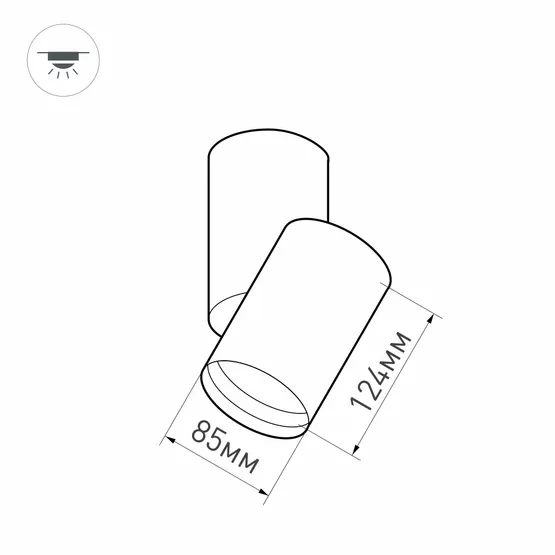Фото #9 товара Светильник SP-POLO-SURFACE-TURN-R85-15W Warm3000 (BK-WH, 40 deg) (Arlight, IP20 Металл, 3 года)