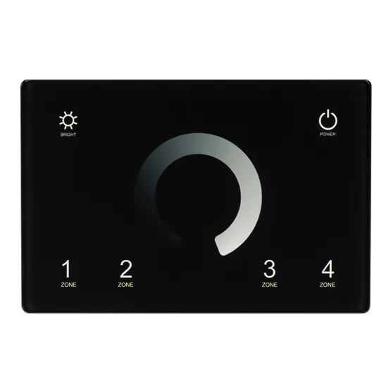 Фото #2 товара Панель Sens SMART-P79-DIM Black (230V, 4 зоны, 2.4G) (Arlight, IP20 Пластик, 5 лет)