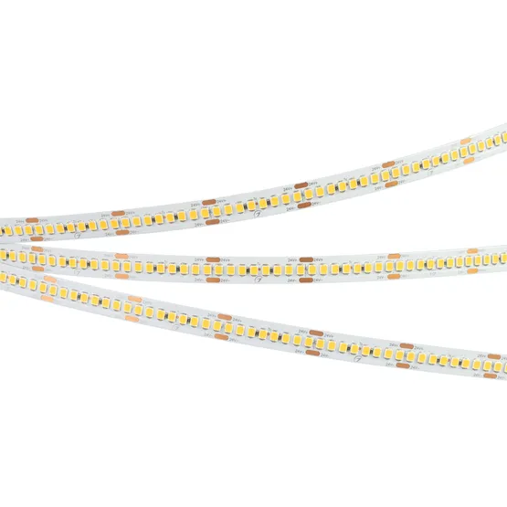 Фото #2 товара Светодиодная лента RT-A240-10mm 24V Warm2400 (22 W/m, IP20, 2835, 5m) (Arlight, высок.эфф.150 лм/Вт)
