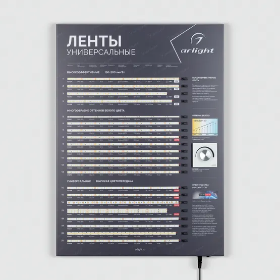 Фото #1 товара Стенд Ленты Универсальные RT-LUX-02-830x600mm (230V) (Arlight, -)