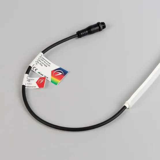 Фото #3 товара Светодиодная лента герметичная WAVE-TOP-PU-H120-10x10mm 24V RGB (10 W/m, IP68, 1m, wire x1) (Arlight, Вывод боковой, 3 года)
