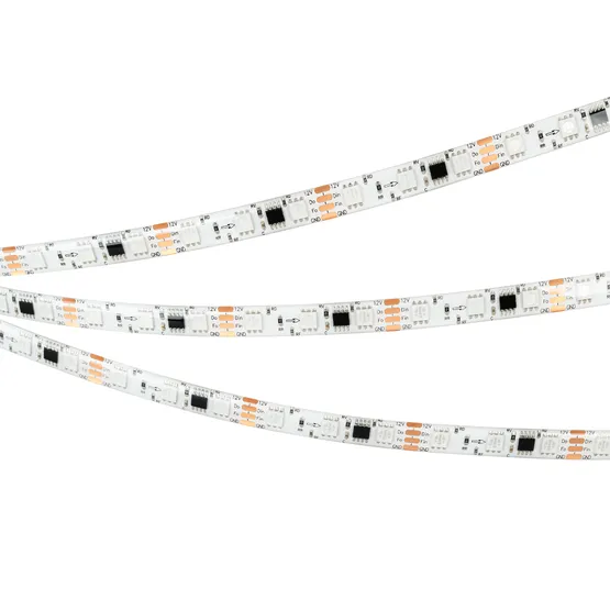 Фото #5 товара Светодиодная лента герметичная SPI-SE-B60-10mm 12V RGB-PX3-BPT (12 W/m, IP65, 5060, 5m) (Arlight, бегущий огонь)