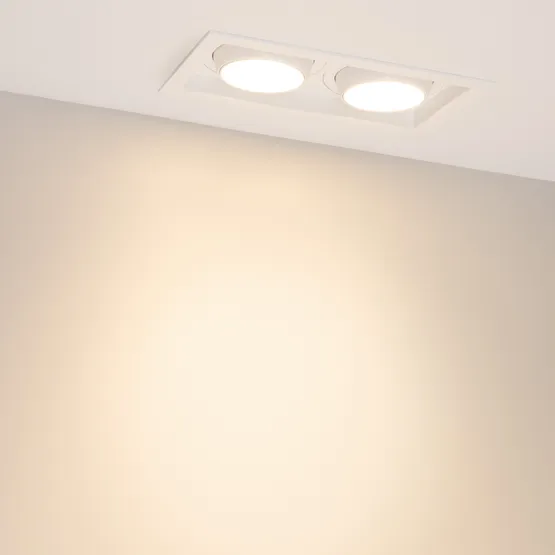 Фото #4 товара Светильник MS-VORTEX-BUILT-S250x140-2x30W Warm3000 (WH-WH, 50 deg, 230V) (Arlight, IP20 Металл, 5 лет)
