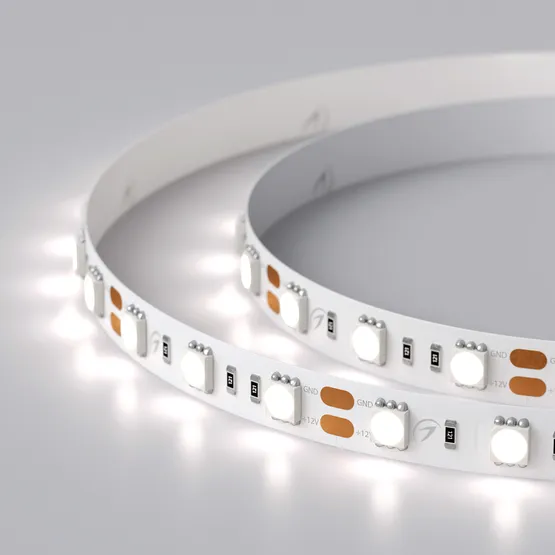 Фото #2 товара Светодиодная лента RT 2-5000 12V White5500 2x (5060, 300 LED, LUX) (Arlight, 14.4 Вт/м, IP20)