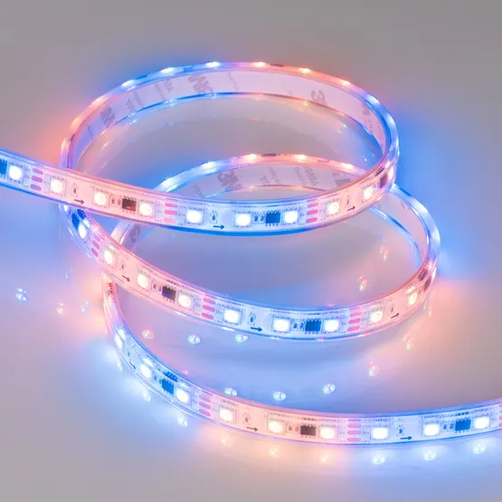 Фото #2 товара Светодиодная лента герметичная SPI-PFS-B60-12mm 12V RGB-PX3 (14.4W/m, IP68, 5060, 5m) (Arlight, бегущий огонь)