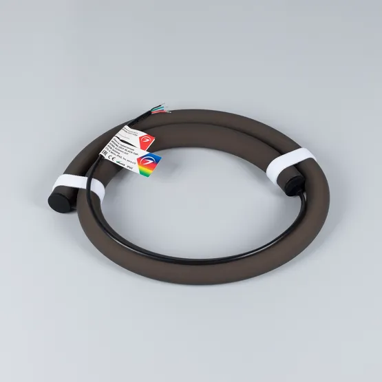 Фото #6 товара Светодиодная лента герметичная MOONLIGHT-BLACK-TOP-G280-D25mm 24V RGB 360deg (14.4 W/m, IP65, 1m, wire x1) (Arlight, Вывод прямой, 3 года)