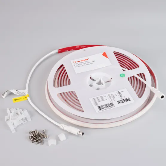 Фото #3 товара Светодиодная лента герметичная RTW-PSW-A308-12mm 24V White6000 (14 W/m, IP67, 2835, 5m) (Arlight, 5 лет)