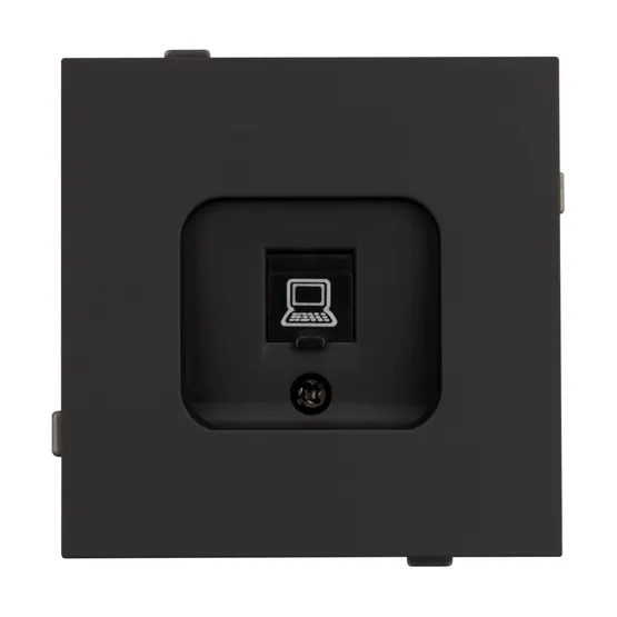 Фото #3 товара Механизм компьютерной розетки SCT-TENDO-MPC1-SFPL-BK (RJ-45, CAT6) (Arlight, Матовый черный)