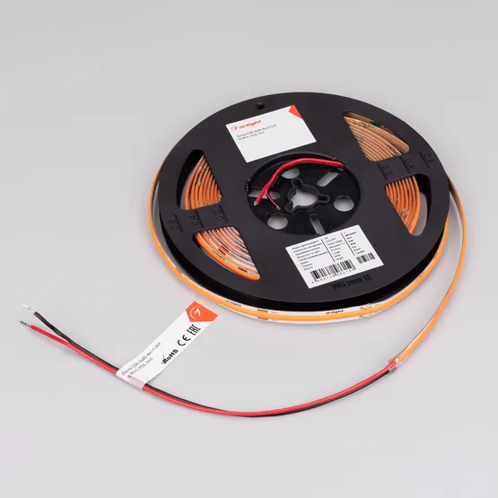 Фото #3 товара Светодиодная лента COB-X480-8mm 24V Orange (8 W/m, IP20, 5m) (Arlight, -)