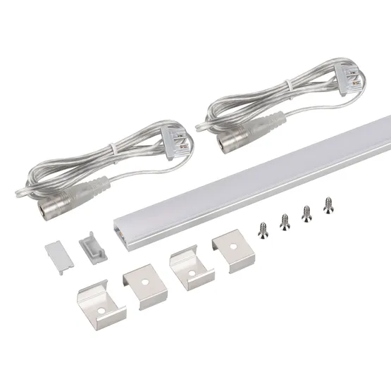 Фото #1 товара Набор для светодиодной подсветки ARL-KIT-SLIM-FC 24V Warm3000 (14 W/m, IP20, 2m) (Arlight, Алюминий+пластик)