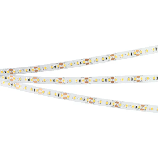 Фото #4 товара Светодиодная лента RT-A120-10mm 48V Warm3000 (9.6 W/m, IP20, 2835, 30m) (Arlight, Открытый)