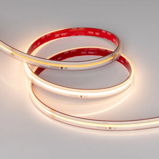 Фото #4 товара Светодиодная лента герметичная SPI-COB-PS-X378-14mm 24V Warm2700-PX63-BPT (7 W/m, IP67, 5m) (Arlight, бегущий огонь)
