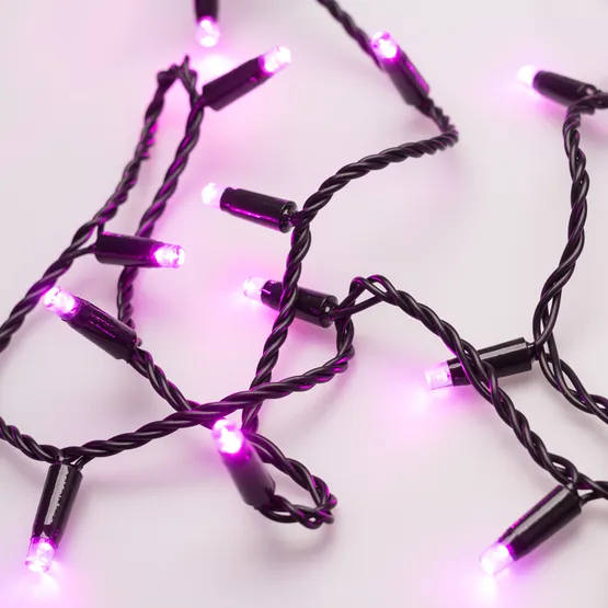 Фото #4 товара Светодиодная гирлянда ARD-STRING-CLASSIC-10000-BLACK-100LED-STD PINK (230V, 7W) (Ardecoled, IP65, 1 год)