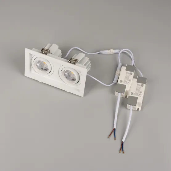 Фото #3 товара Светильник MS-VORTEX-BUILT-S170x90-2x12W Day4000 (WH-WH, 20 deg, 230V) (Arlight, IP20 Металл, 5 лет)