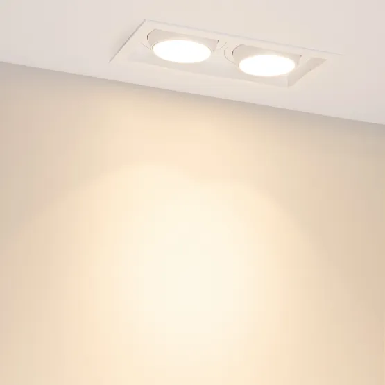 Фото #3 товара Светильник MS-VORTEX-BUILT-S250x140-2x30W Warm3000 (WH-WH, 17 deg, 230V) (Arlight, IP20 Металл, 5 лет)