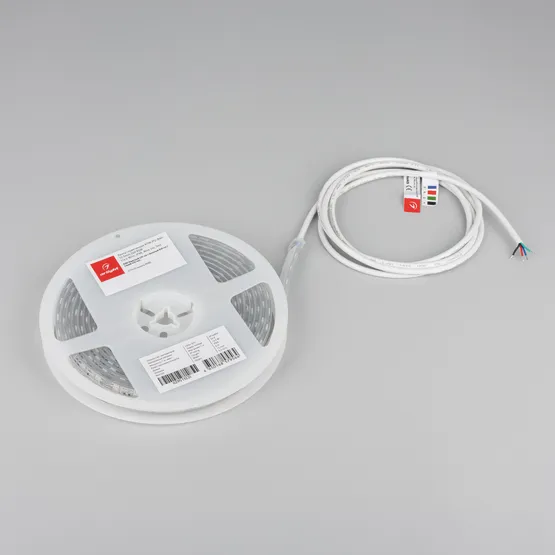 Фото #5 товара Светодиодная лента герметичная RTW-PU-B60-12.5mm 24V RGB (14.4 W/m, IP68, Wire 2m, 5m) (Arlight, -)