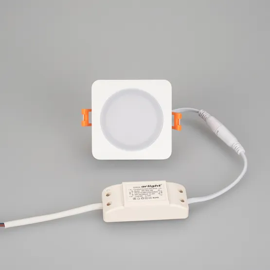Фото #4 товара Светодиодная панель LTD-80x80SOL-5W Warm White 3000K (Arlight, IP44 Пластик, 3 года)
