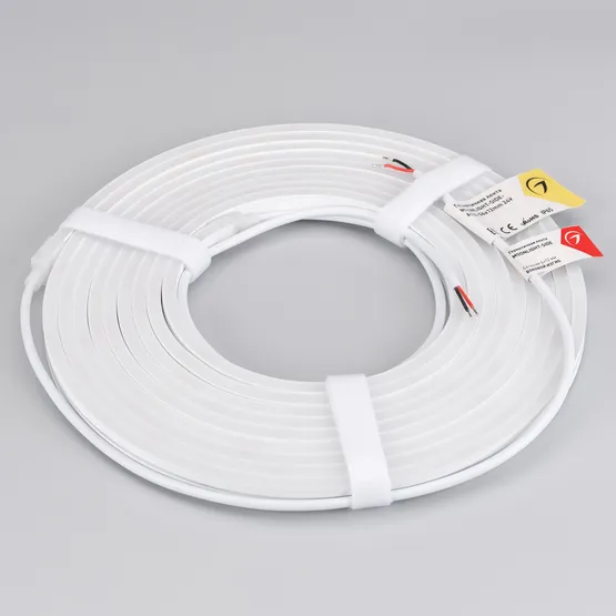 Фото #2 товара Светодиодная лента герметичная MOONLIGHT-SIDE-A120-06x12mm 24V Day4000 (9.6 W/m, IP65, 5m, wire x2) (Arlight, Вывод прямой, 3 года)