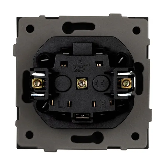 Фото #2 товара Механизм розетки влагозащищённый SCT-TENDO-MCP-SFPL-BK (230V, 16A) (Arlight, Матовый черный)