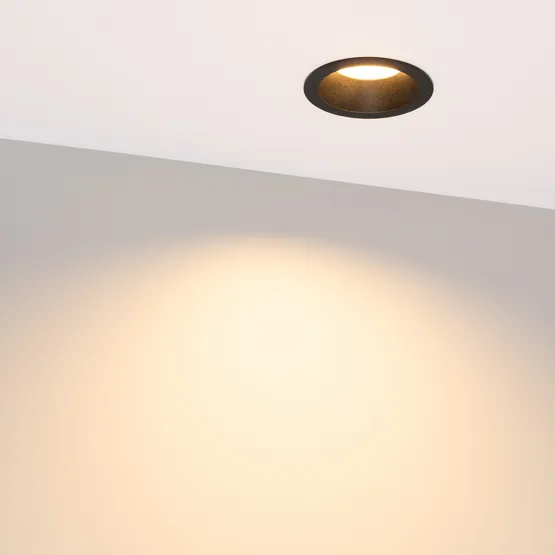 Фото #2 товара Светильник MS-DROP-BUILT-R84-8W Warm3000 (BK, 85 deg, 230V) (Arlight, IP54 Металл, 5 лет)