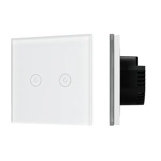 Фото #1 товара Выключатель сенсорный SWT-OMALI-S02-ZB-WH (250V, 10A, Zigbee) (Arlight, Стекло)