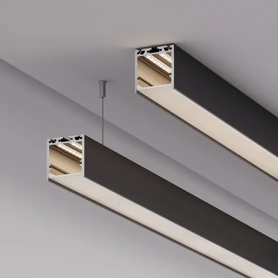 Фото #6 товара Профиль с экраном SL-LINE-3535-2500 BLACK+OPAL (Arlight, Алюминий)