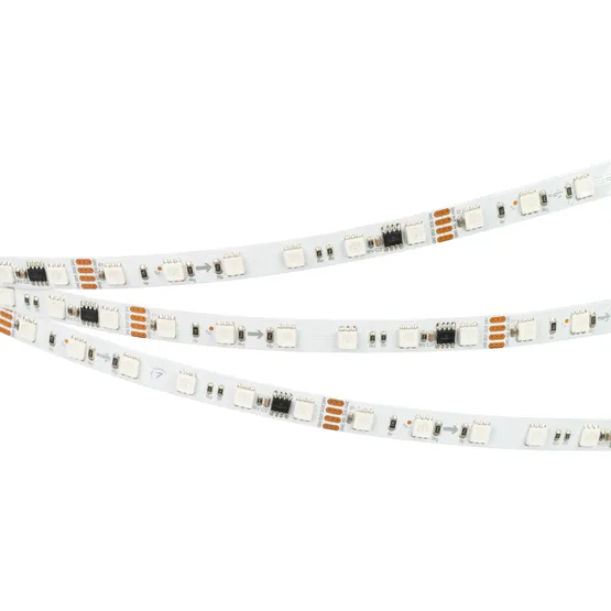 Фото #2 товара Светодиодная лента SPI-B60-10mm 24V RGB-PX6-RAM (15 W/m, IP20, 5060, 5m) (Arlight, бегущий огонь)