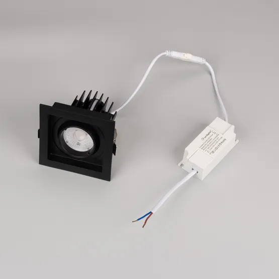 Фото #2 товара Светильник MS-VORTEX-BUILT-S90x90-12W Warm3000 (BK-BK, 40 deg, 230V) (Arlight, IP20 Металл, 5 лет)