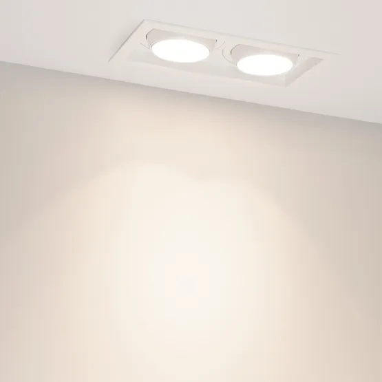 Фото #3 товара Светильник MS-VORTEX-BUILT-S250x140-2x30W Day4000 (WH-WH, 17 deg, 230V) (Arlight, IP20 Металл, 5 лет)