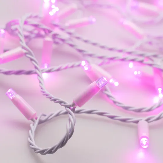 Фото #2 товара Светодиодная гирлянда ARD-STRING-CLASSIC-10000-WHITE-100LED-STD PINK (230V, 7W) (Ardecoled, IP65)