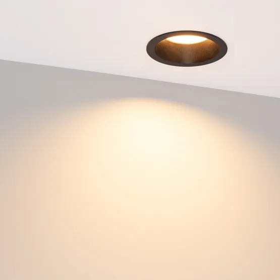 Фото #3 товара Светильник MS-DROP-BUILT-R105-14W Warm3000 (BK, 85 deg, 230V) (Arlight, IP54 Металл, 5 лет)
