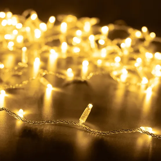 Фото #1 товара Светодиодная гирлянда ARD-STRING-CLASSIC-10000-CLEAR-100LED-FLASH WARM (230V, 7W) (Ardecoled, IP65, 1 год)