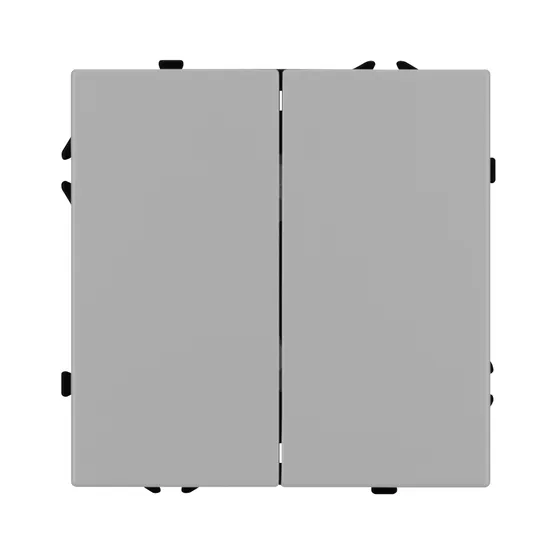Фото #2 товара ARL NOBE Выключатель звонковый 2 кл софт-тач никель SWT-MKR2-SFPL-IS (250V, 10A) (Arlight, -)