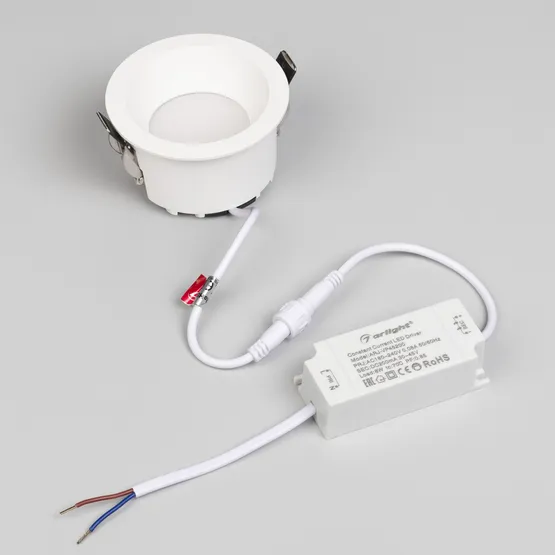 Фото #5 товара Светильник MS-DROP-BUILT-R84-8W Day4000 (WH, 85 deg, 230V) (Arlight, IP54 Металл, 5 лет)