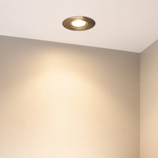 Фото #4 товара Светильник ART-GROUND-SLIM-R110-6W Warm3000 (SL, 35 deg, 24V) (Arlight, IP67 Металл, 3 года)