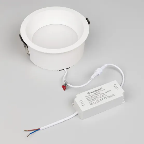 Фото #2 товара Светильник MS-DROP-BUILT-R158-30W Day4000 (WH, 90 deg, 230V) (Arlight, IP54 Металл, 5 лет)