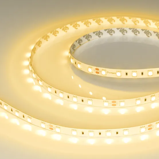 Фото #3 товара Светодиодная лента RT-B60-10mm 24V Yellow (14.4 W/m, IP20, 5060, 5m) (Arlight, 14.4 Вт/м, IP20)