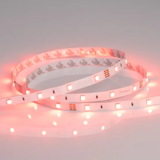 Фото #5 товара Светодиодная лента RT-B30-10mm 24V RGB (7.2 W/m, IP20, 5060, 5m) (Arlight, Открытый)