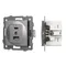 Минифото #1 товара Механизм USB розетки SCT-MUAC-PL-GR-V (5V, 3A, QC4) (Arlight, -)
