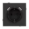 Минифото #2 товара Механизм розетки с USB зарядкой SCT-TENDO-MUAA-SFPL-BK (230V, 16A) (Arlight, Матовый черный)